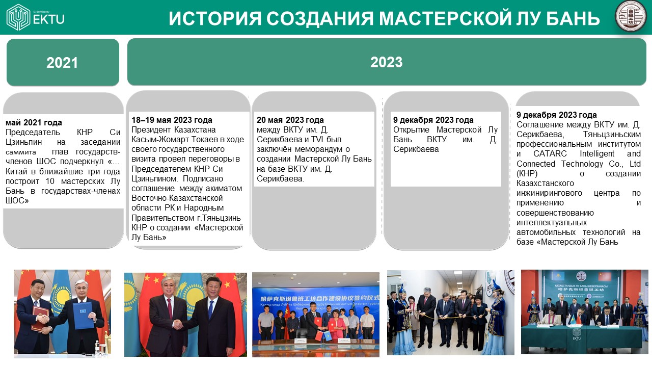Учебная мастерская Лу Бань в Восточно-Казахстанском техническом университете имени Д. Серикбаева